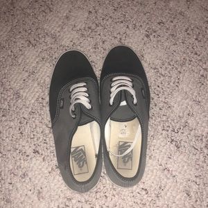 Black & Gray Lace-Up Vans